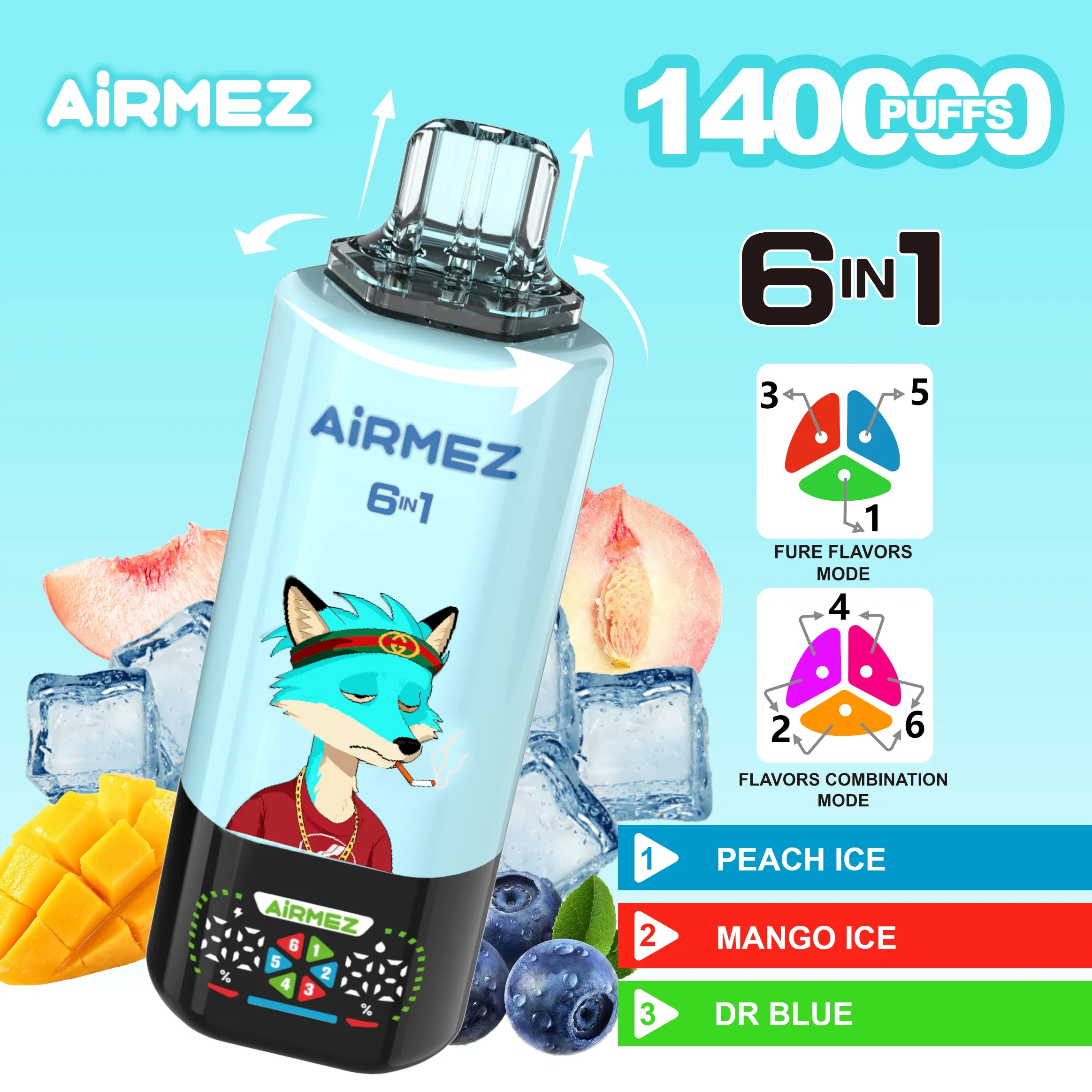 Airmez FOX 6 en 1 140K – vista del producto
