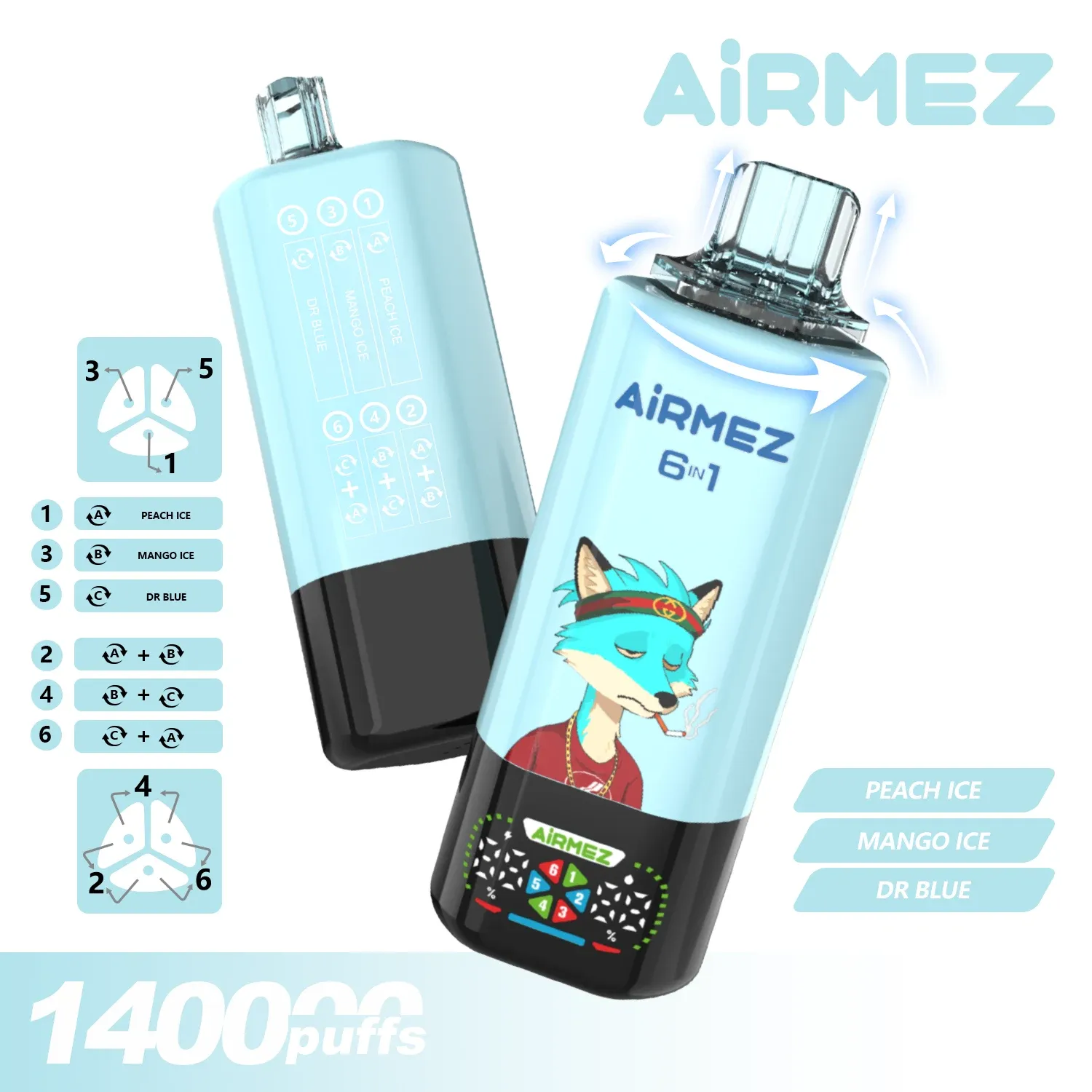 Airmez FOX 6 en 1 140K – vista del producto