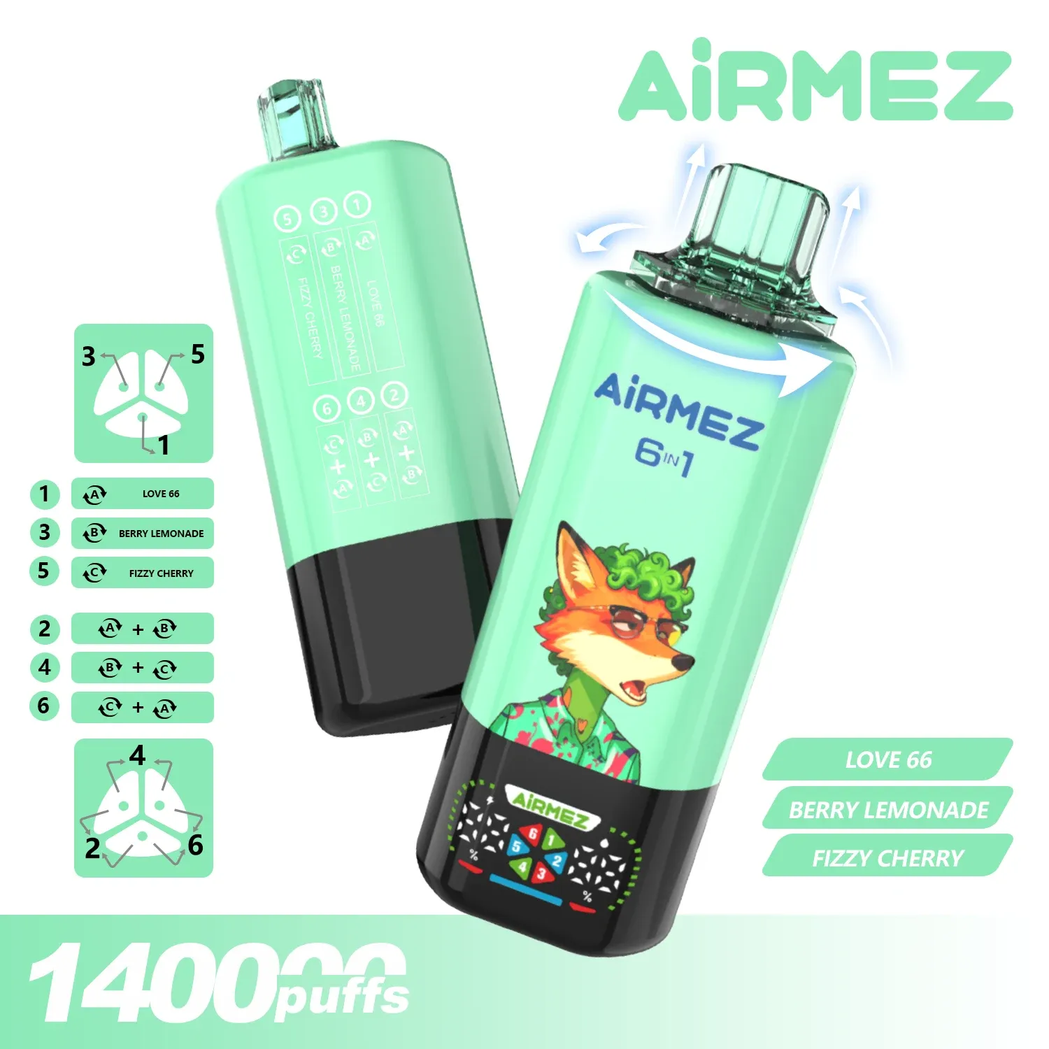Airmez FOX 6 en 1 140K – vista del producto