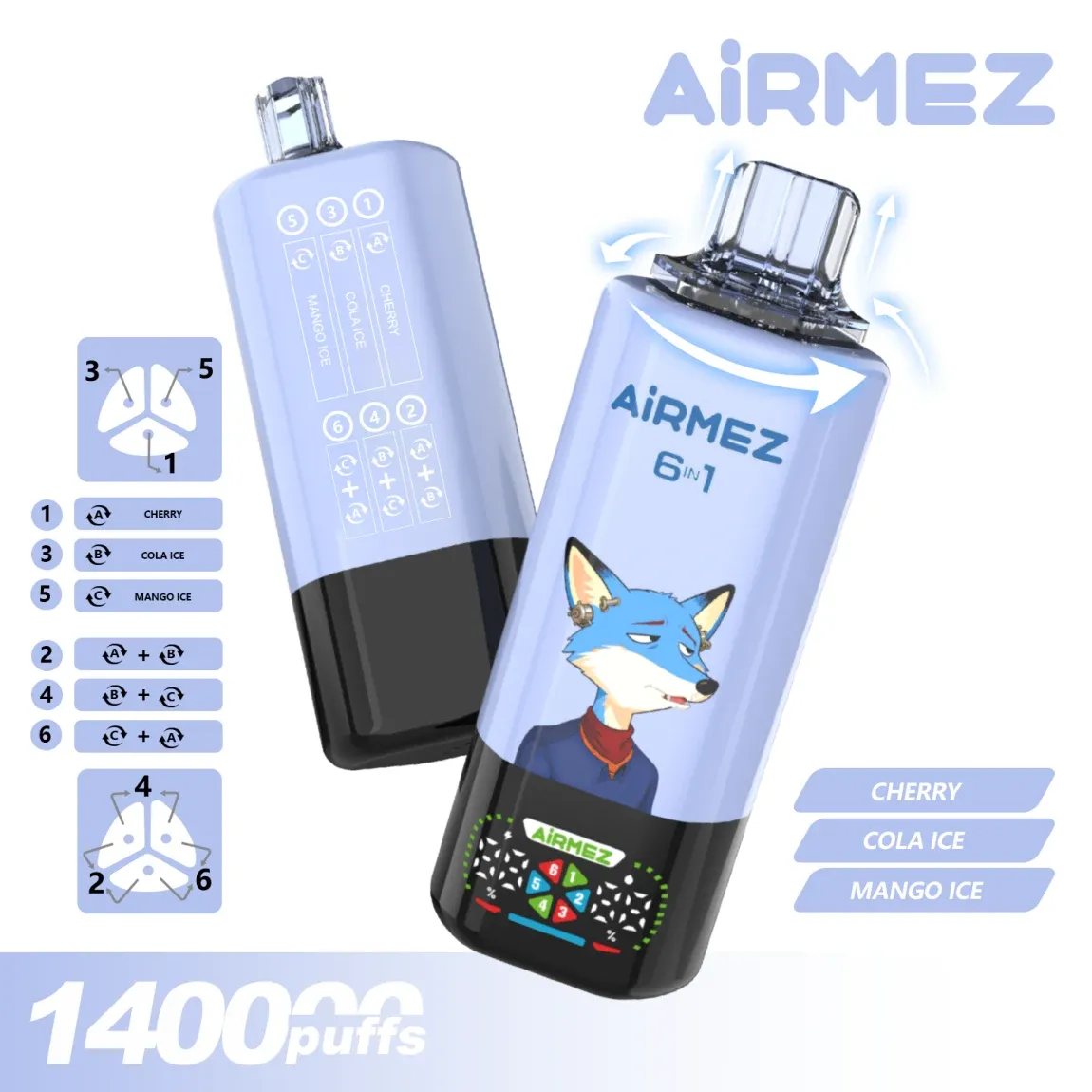 Airmez FOX 6 en 1 140K – vista del producto