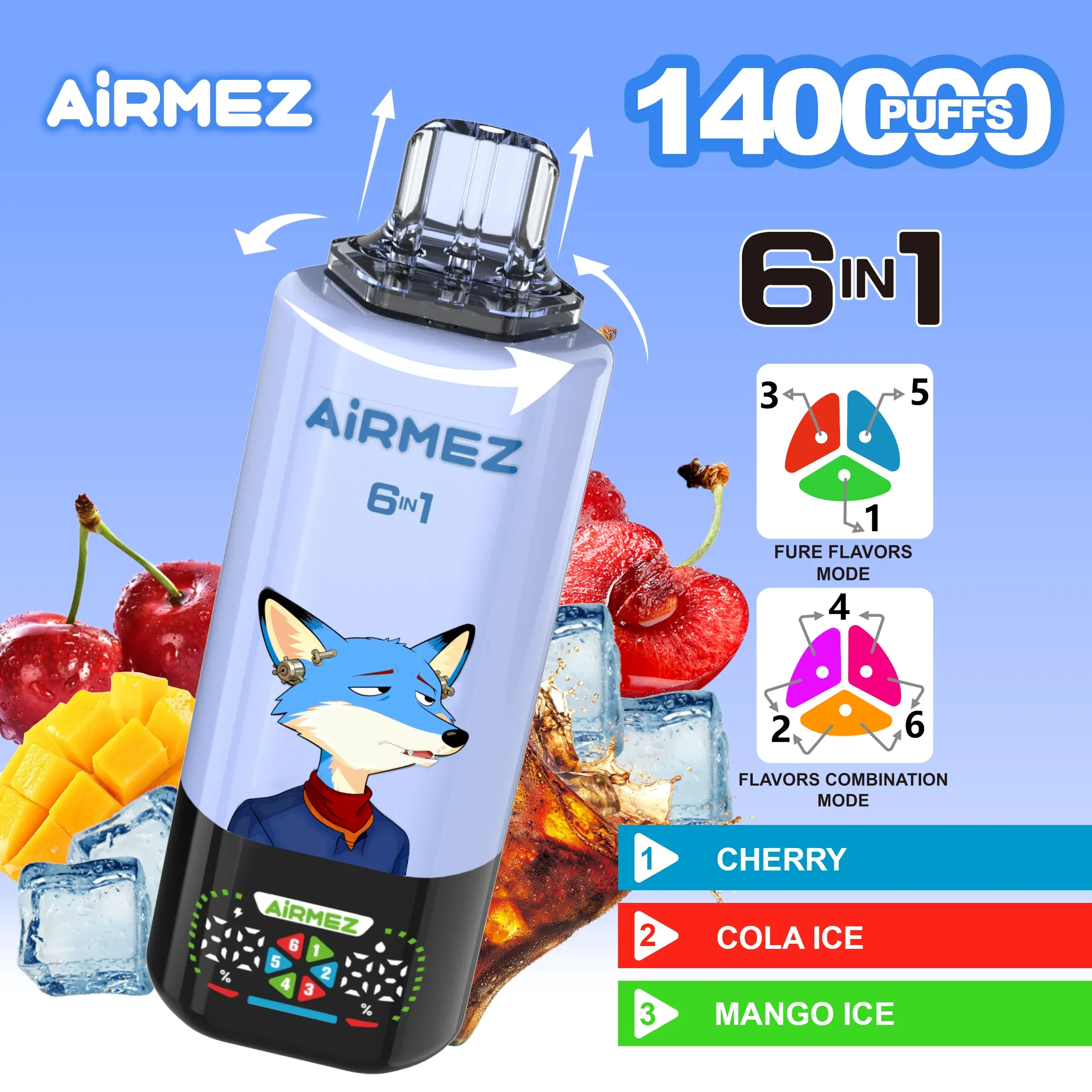 Airmez FOX 6 en 1 140K – vista del producto