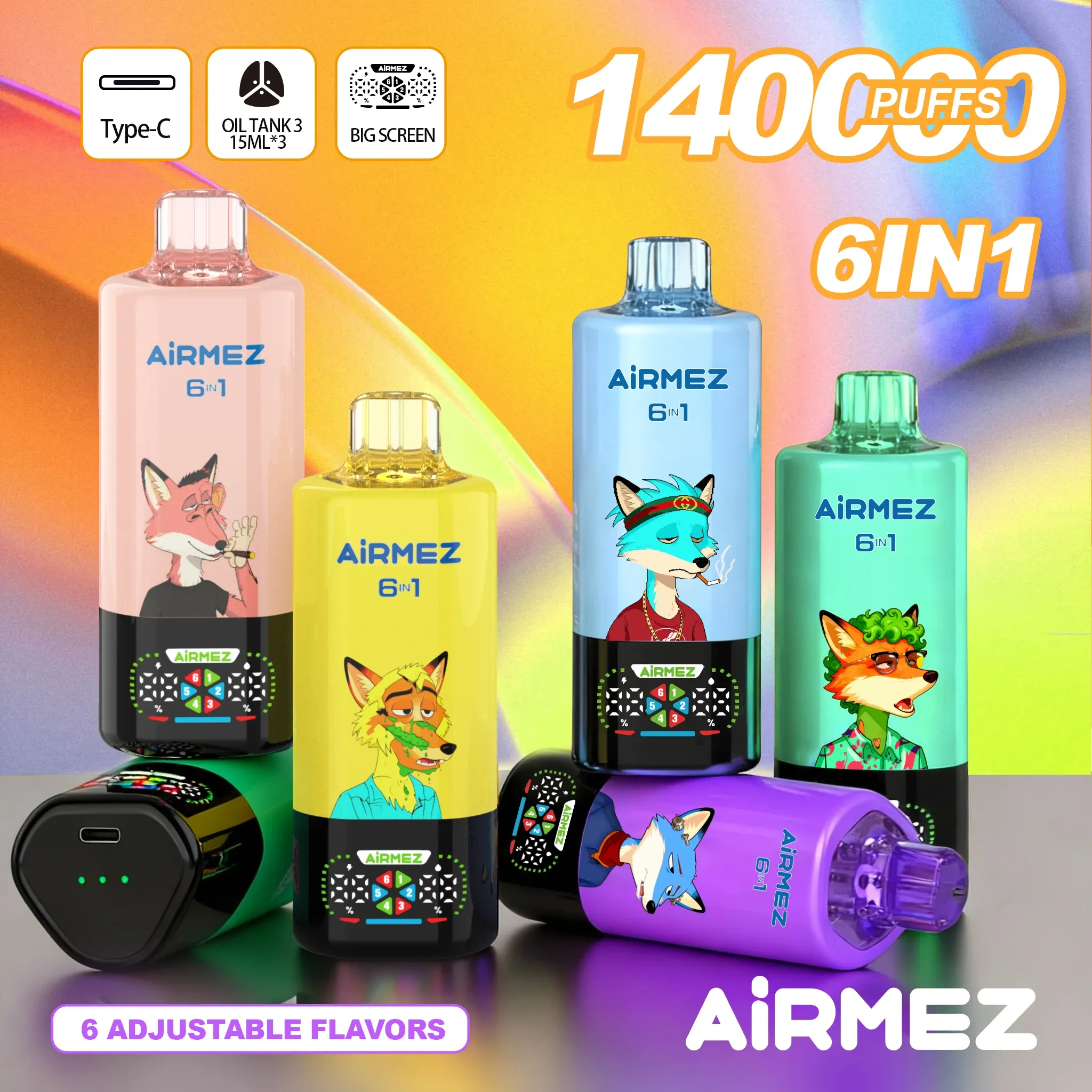 Airmez FOX 6 en 1 140K – colección de la gama