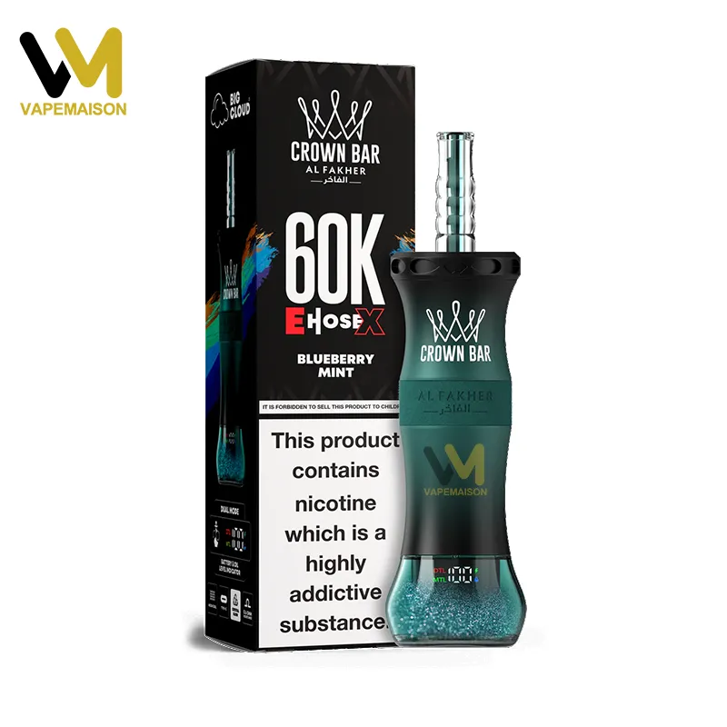 Vaper desechable Al Fakher Crown Bar E-Hose X 60K sabor Mint