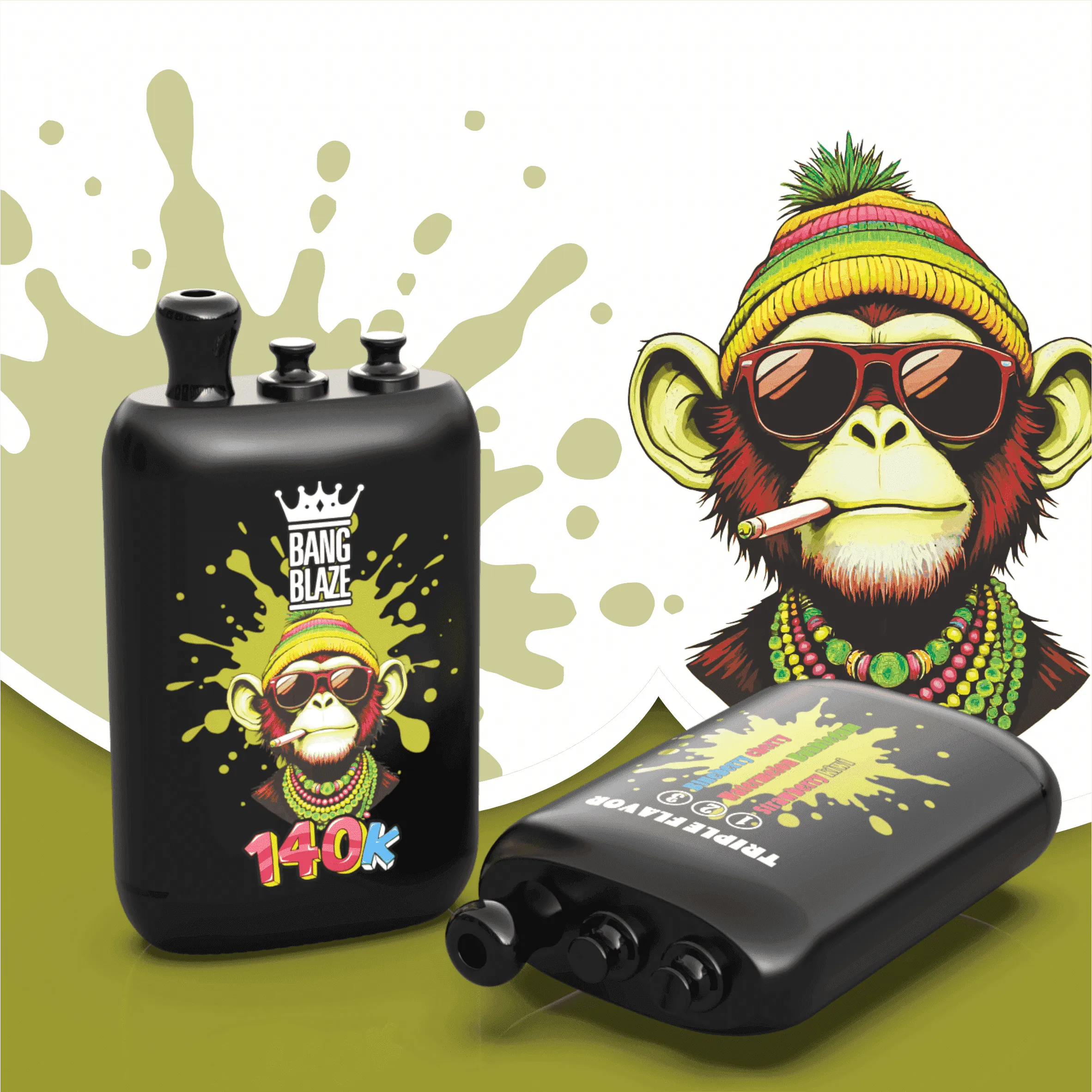 Bang Blaze 140K – sabor Strawberry Kiwi y Watermelon Bubblegum