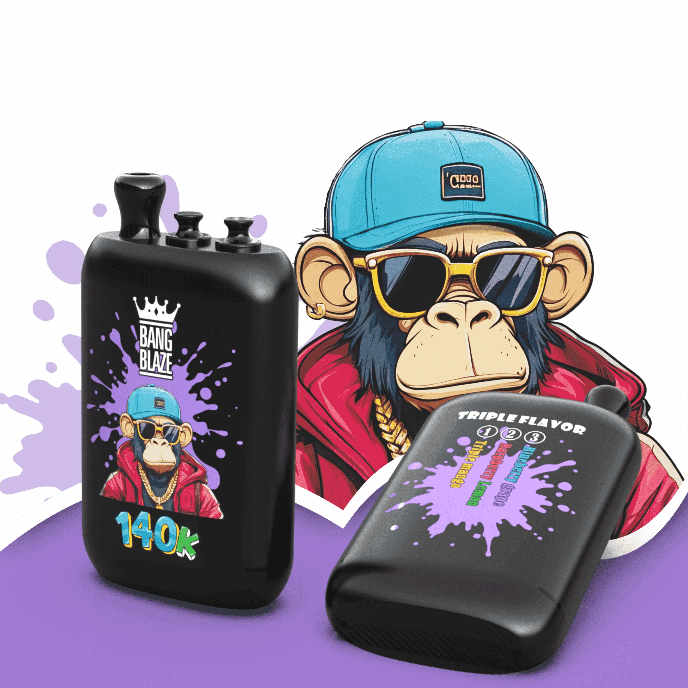 Bang Blaze 140K – sabor Teiple Mango Raspberry Lemon