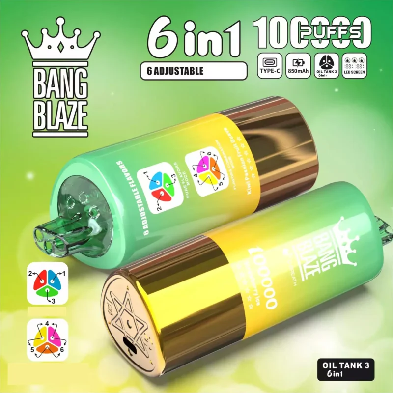 BANG BLAZE 100000 100K Puffs DSK055 – Vaper Desechable Recargable 6 en 1