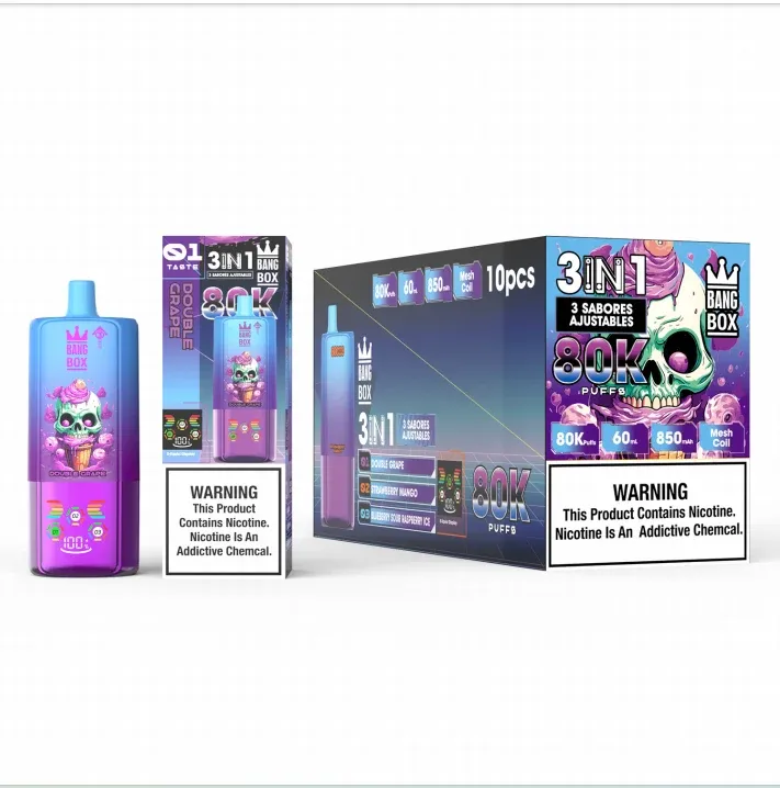 Bang Box 80K – envase y presentación