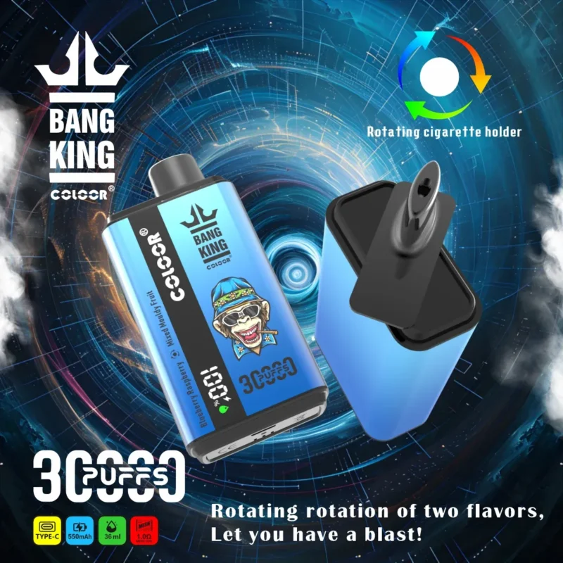 Bang King 30000 Pro: boquilla giratoria del vaper desechable de 30.000 caladas Dual Mesh Beast