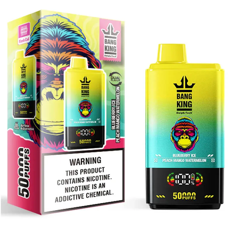 Bang King 50000 - doble sabor Whiteblueberry Ice y Peach Mango Watermelon