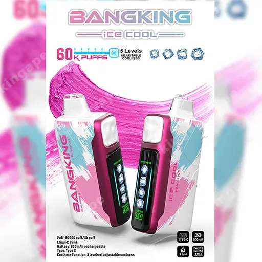 Vaper desechable BANG KING ICE COOL 60000 puffs sabor Peach Ice