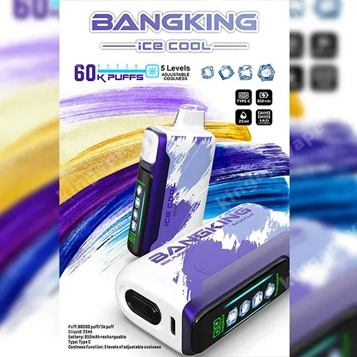 Vaper desechable BANG KING ICE COOL 60000 puffs sabor Grape Ice