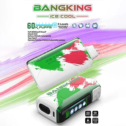 Vaper desechable BANG KING ICE COOL 60000 puffs sabor Watermelon Ice