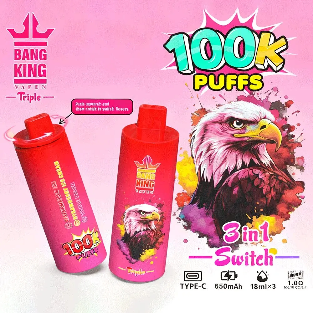 Bang King Triple 100000 Caladas | Vaper Desechable Recargable 3 en 1 (54 ml) - Imagen 4