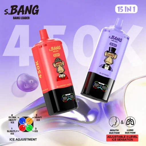 Bang Leader 450000 Puffs – Vaper Desechable Recargable 15 en 1 con Frescor Ajustable