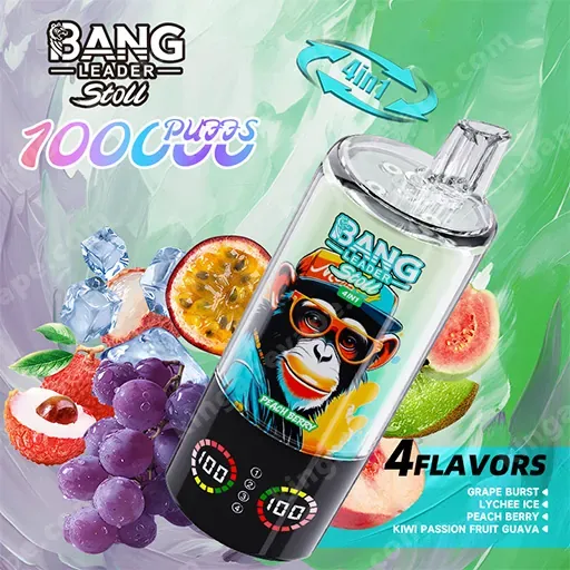 Bang Leader Stoll 100K 100000 caladas 4 in 1 sabor & pantalla LED vaper desechable - Imagen 6