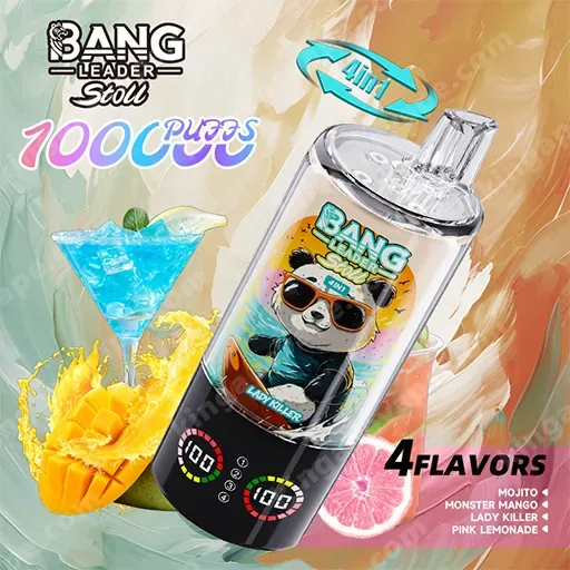 Bang Leader Stoll 100K 100000 caladas 4 in 1 sabor & pantalla LED vaper desechable - Imagen 5