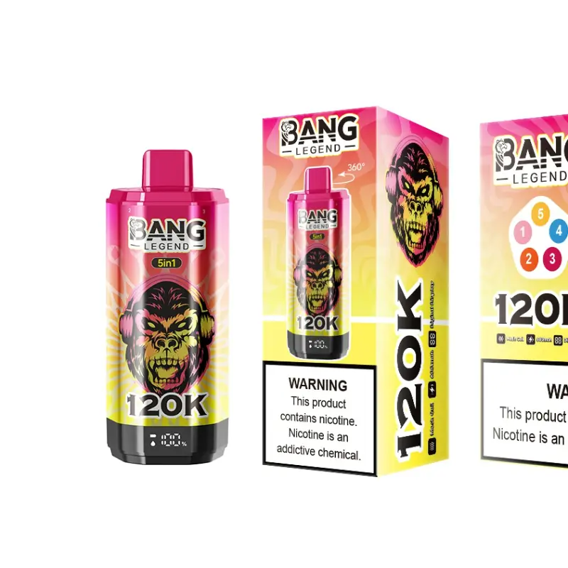 Bang Legend 120K, vaper desechable recargable de 120.000 caladas con carga rápida USB Tipo C