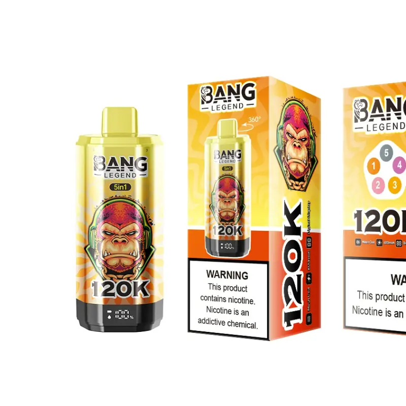 Bang Legend 120K, vape desechable recargable de 120.000 caladas con flujo de aire regulable