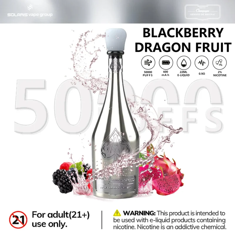 Solaris Champagne 50K – sabor Blackberry Dragon Fruit