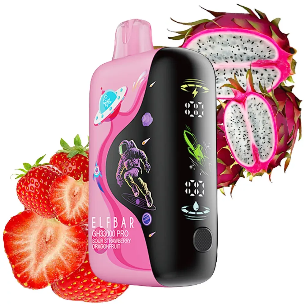 Vaper desechable Elf Bar GH33000 Pro sabor Sour Strawberry Dragonfruit