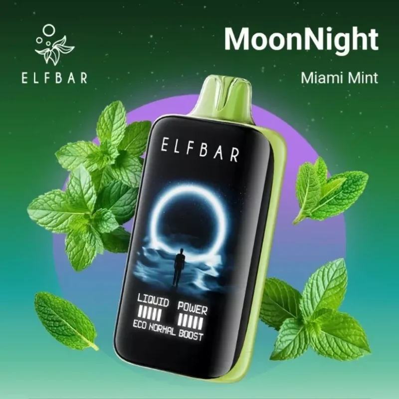 Vaper desechable ELFBAR Moon Night 40K sabor Miami Mint