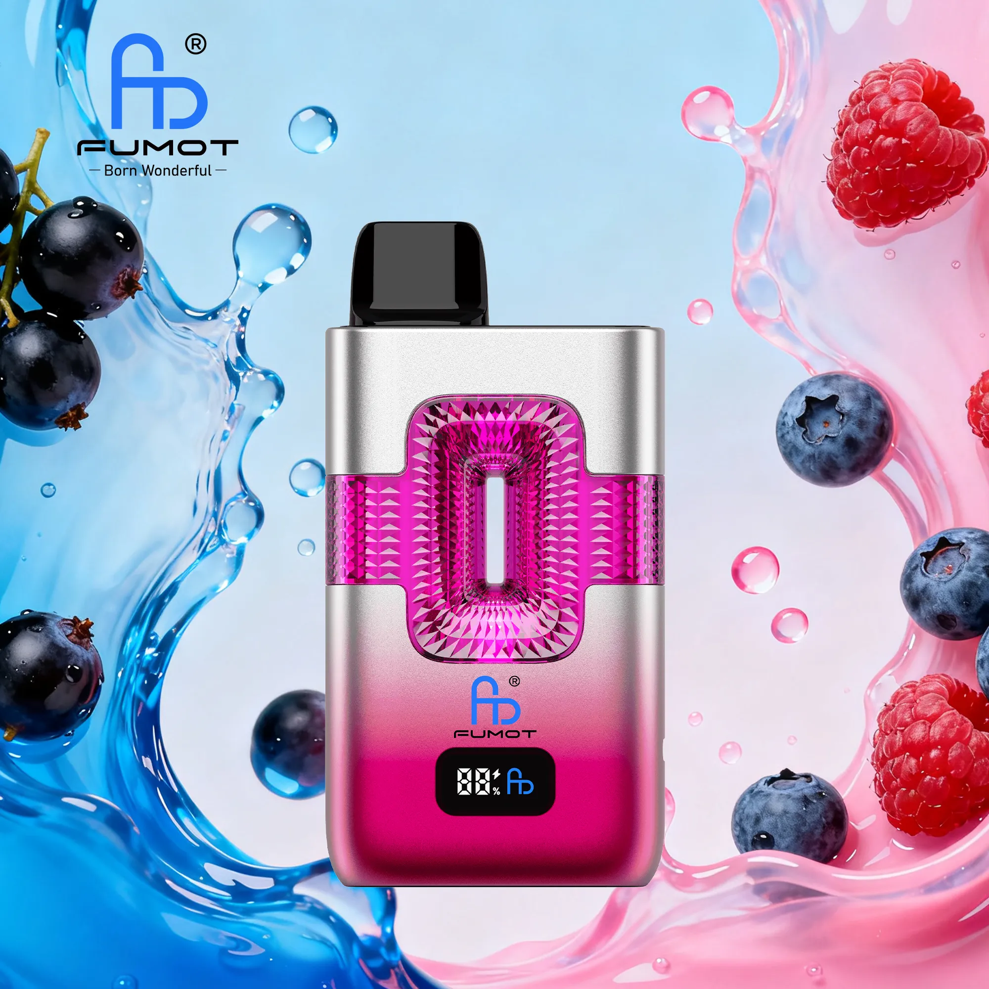 Vaper desechable FUMOT 50000 puffs sabor Black Mamba y Mr Blue