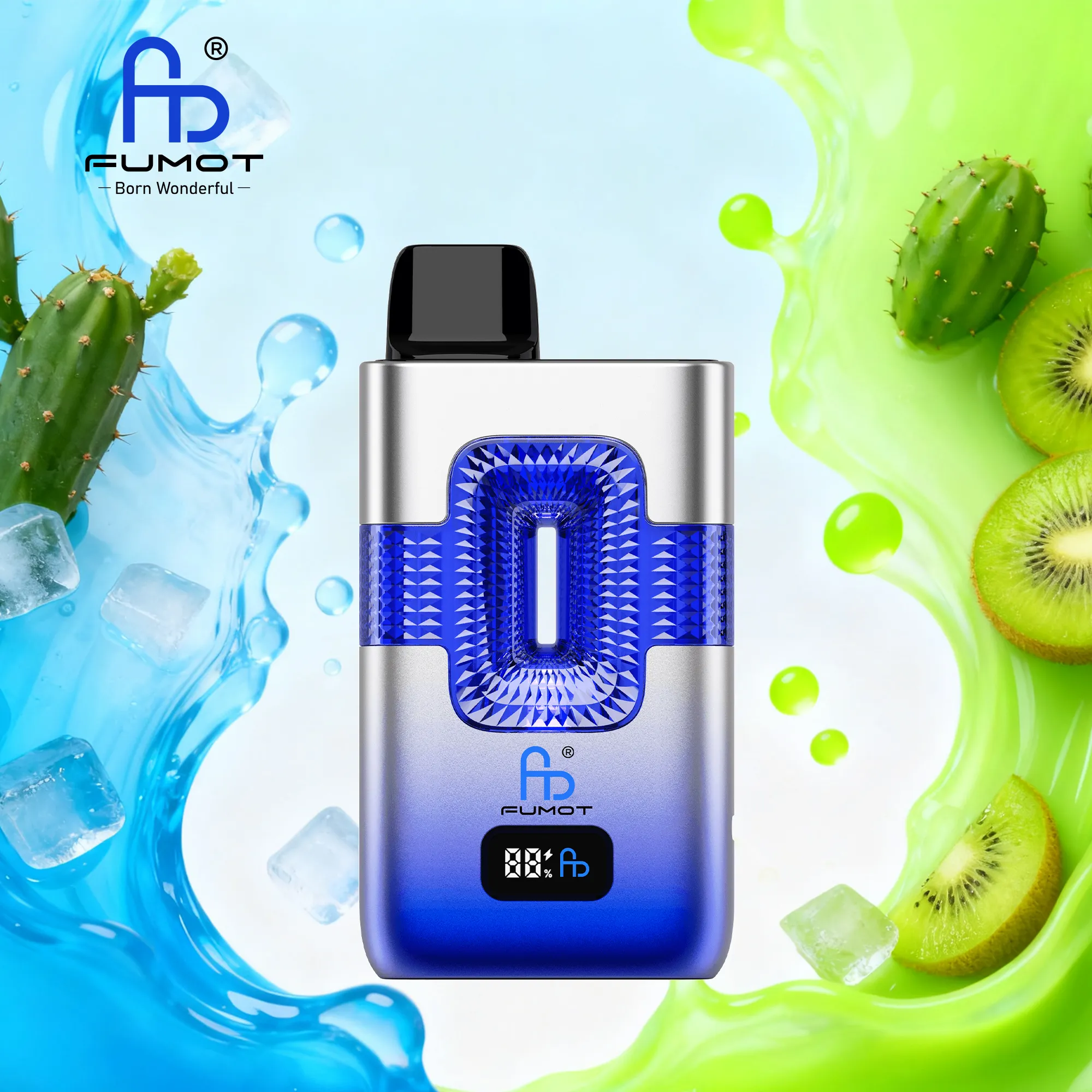 Vaper desechable FUMOT 50000 puffs sabor Cactus Ice y Cactus Kiwi
