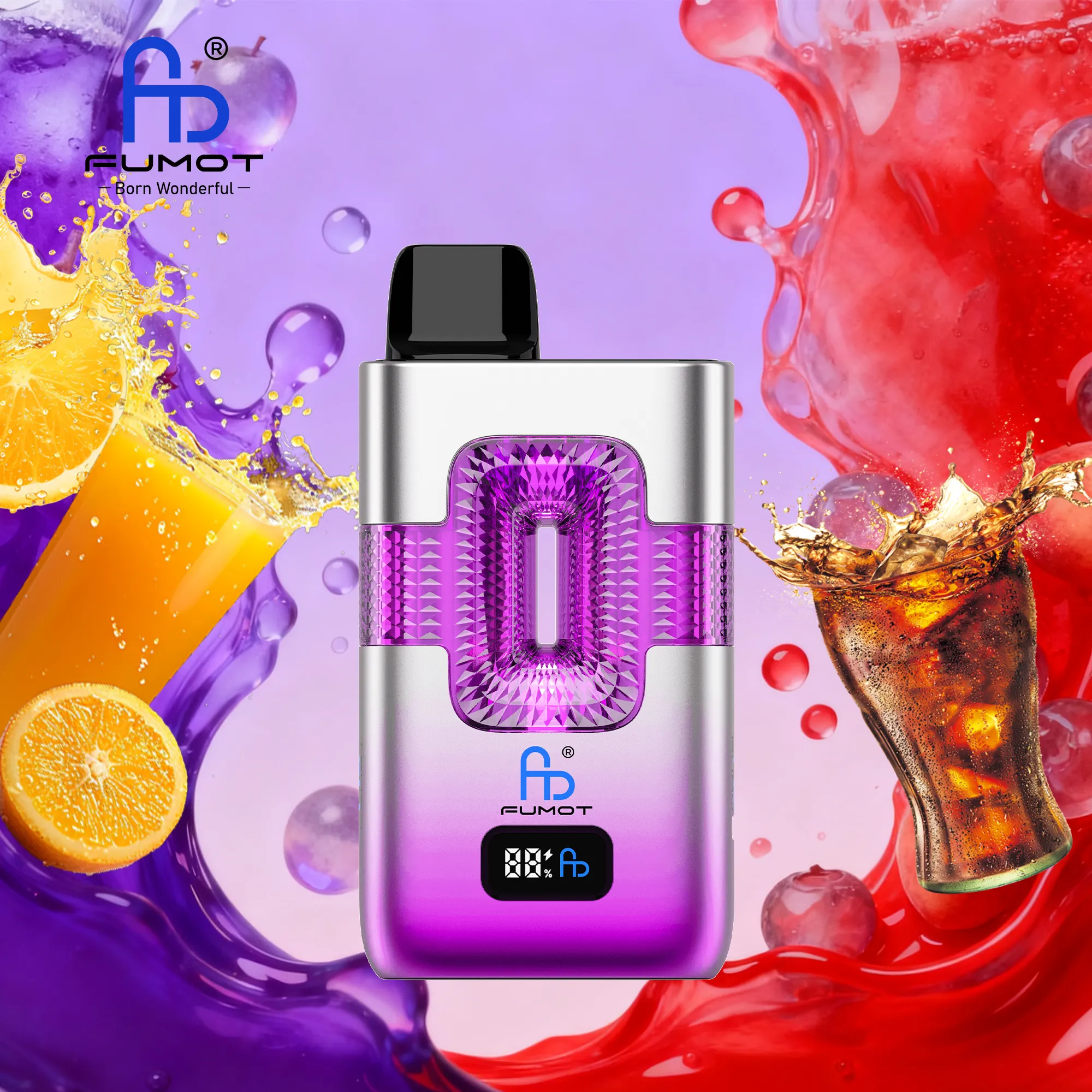 Vaper desechable FUMOT 50000 puffs sabor Fanta y Cola Ice