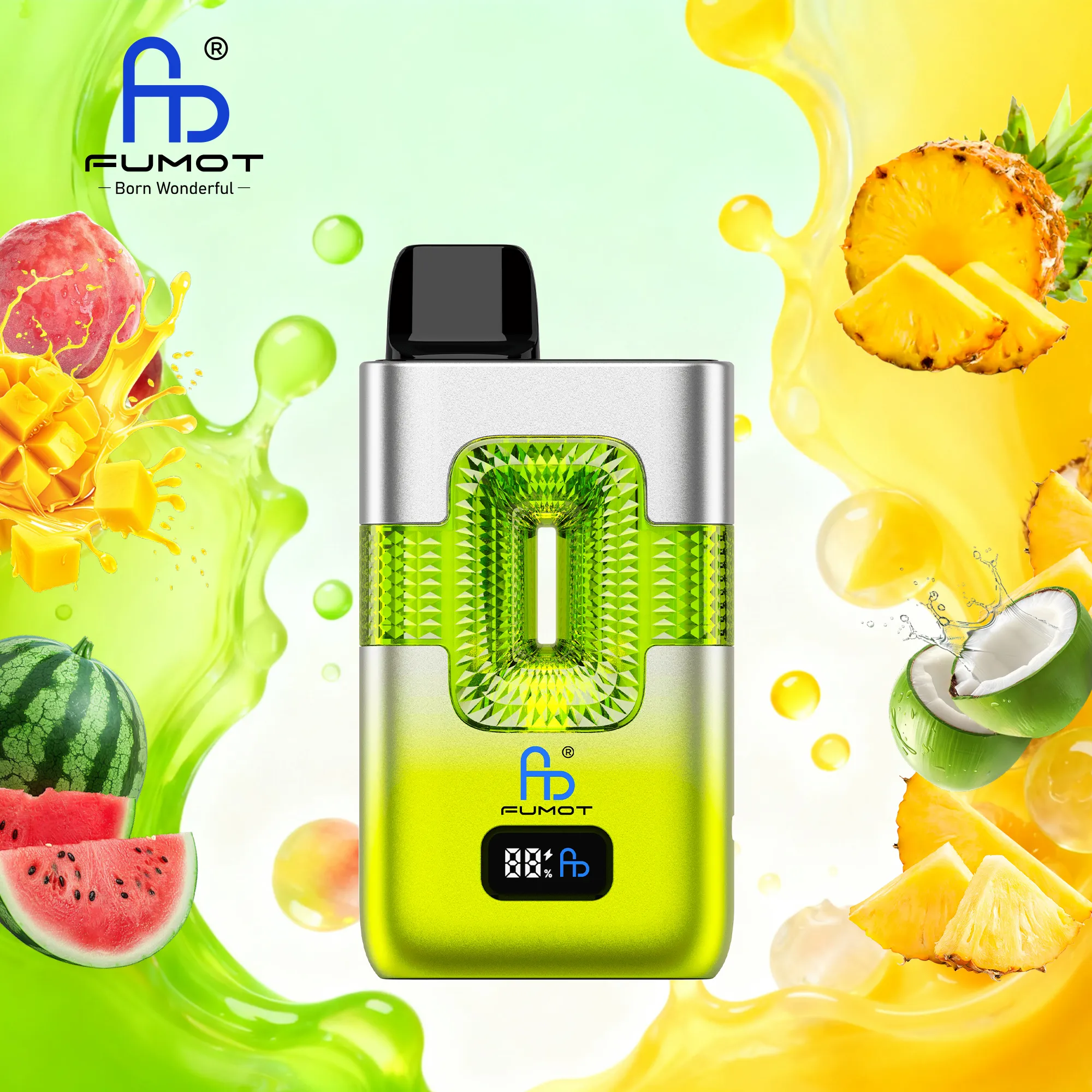 Vaper desechable FUMOT 50000 puffs sabor Peach Mango Watermelon y Pina Colada