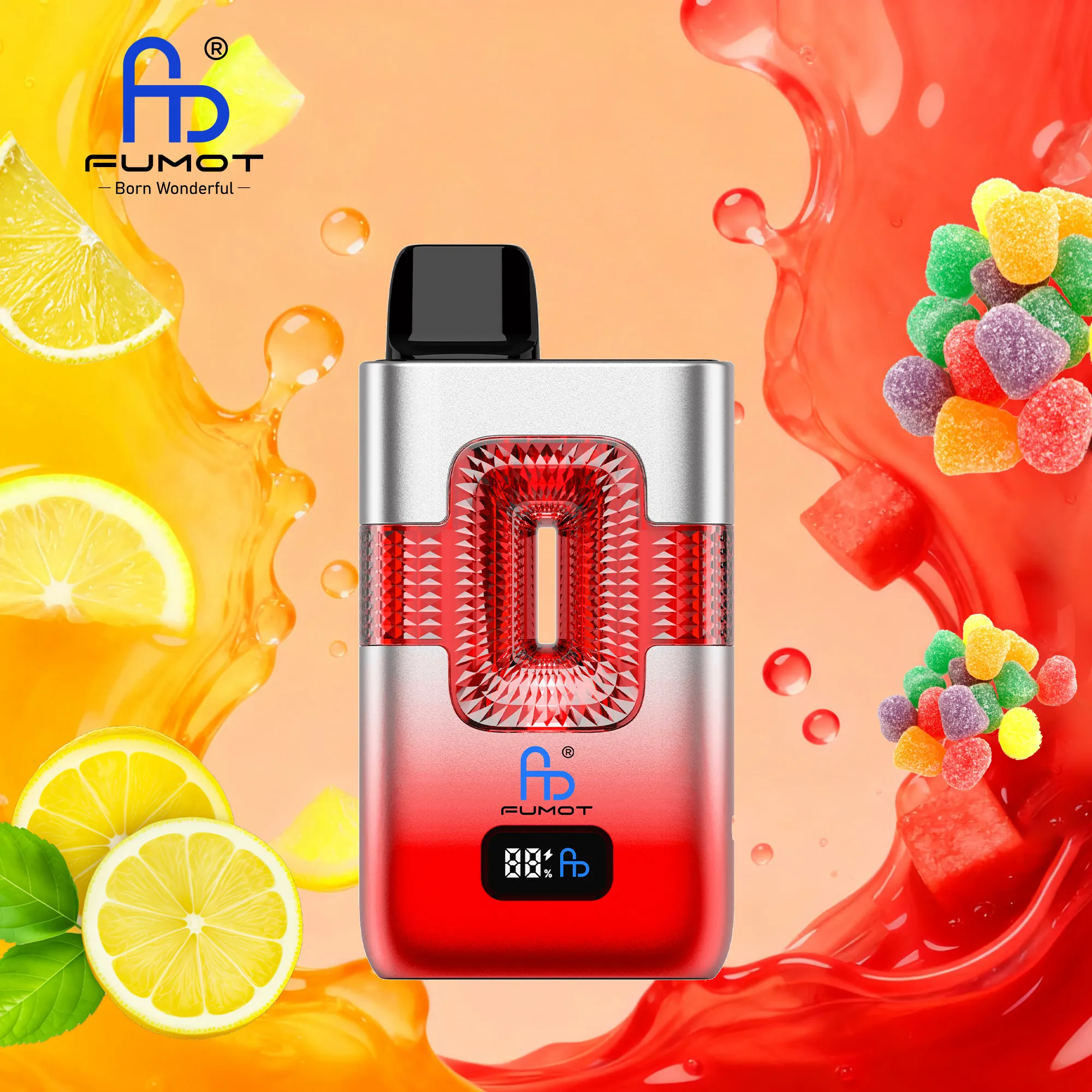 Vaper desechable FUMOT 50000 puffs sabor Pink Lemonade y Sour Candy