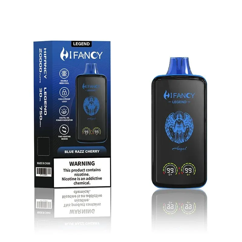 Vaper desechable HIFANCY LEGEND 20000 puffs sabor Blue Razz Cherry