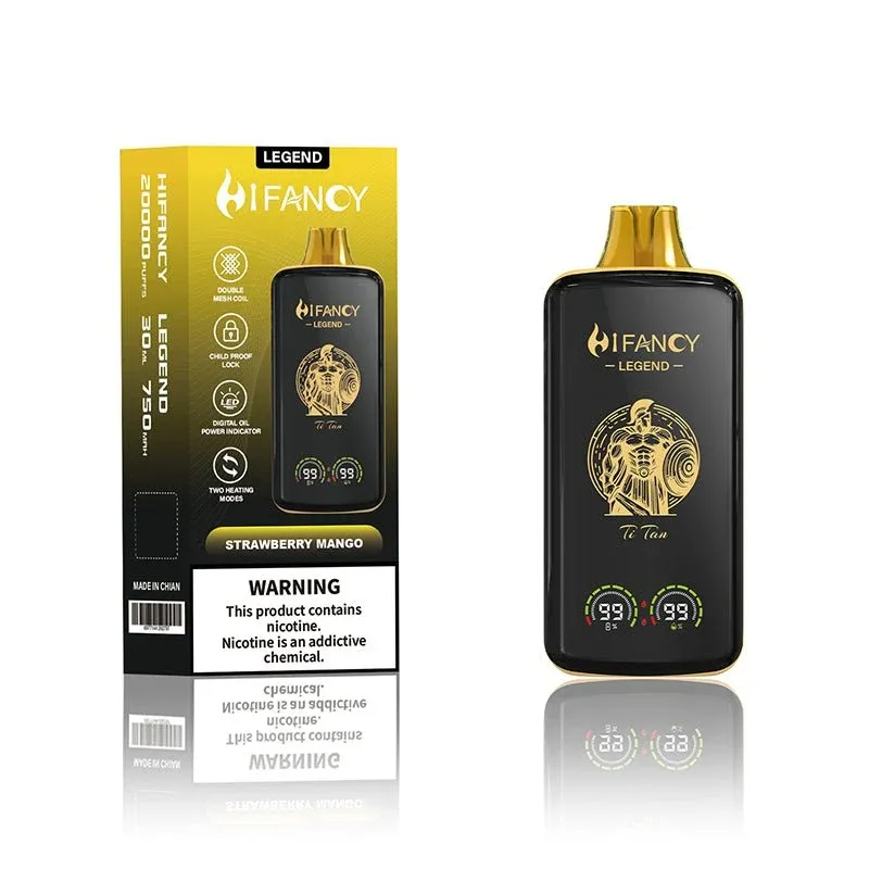 Vaper desechable HIFANCY LEGEND 20000 puffs sabor Strawberry Mango