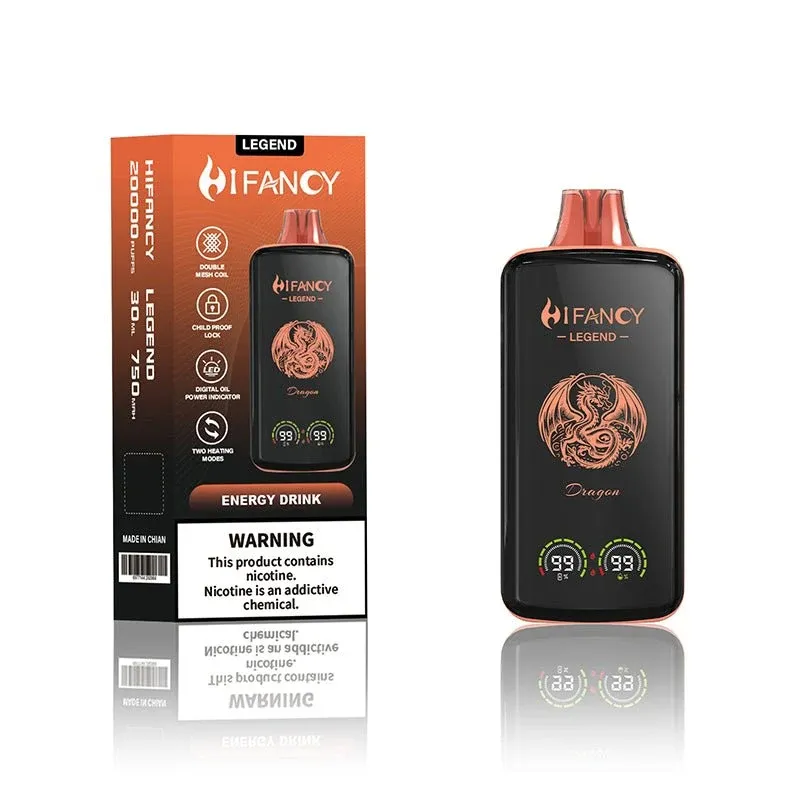 Vaper desechable HIFANCY LEGEND 20000 puffs sabor Energy Drink
