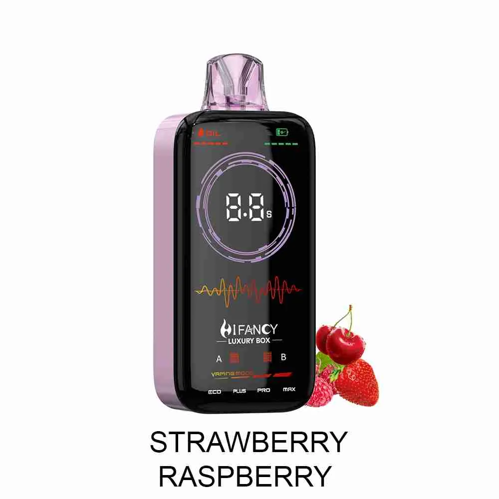 Vaper desechable HIFANCY LUXURY BOX 18000 puffs sabor Strawberry Raspberry