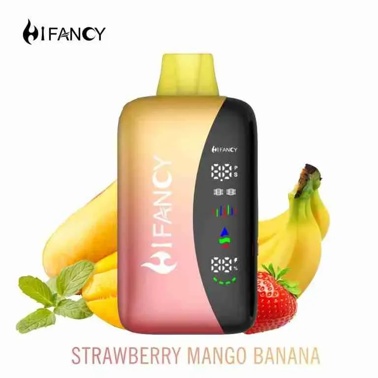 Vaper desechable HIFANCY RAINBOW 25000 puffs sabor Strawberry Mango Banana