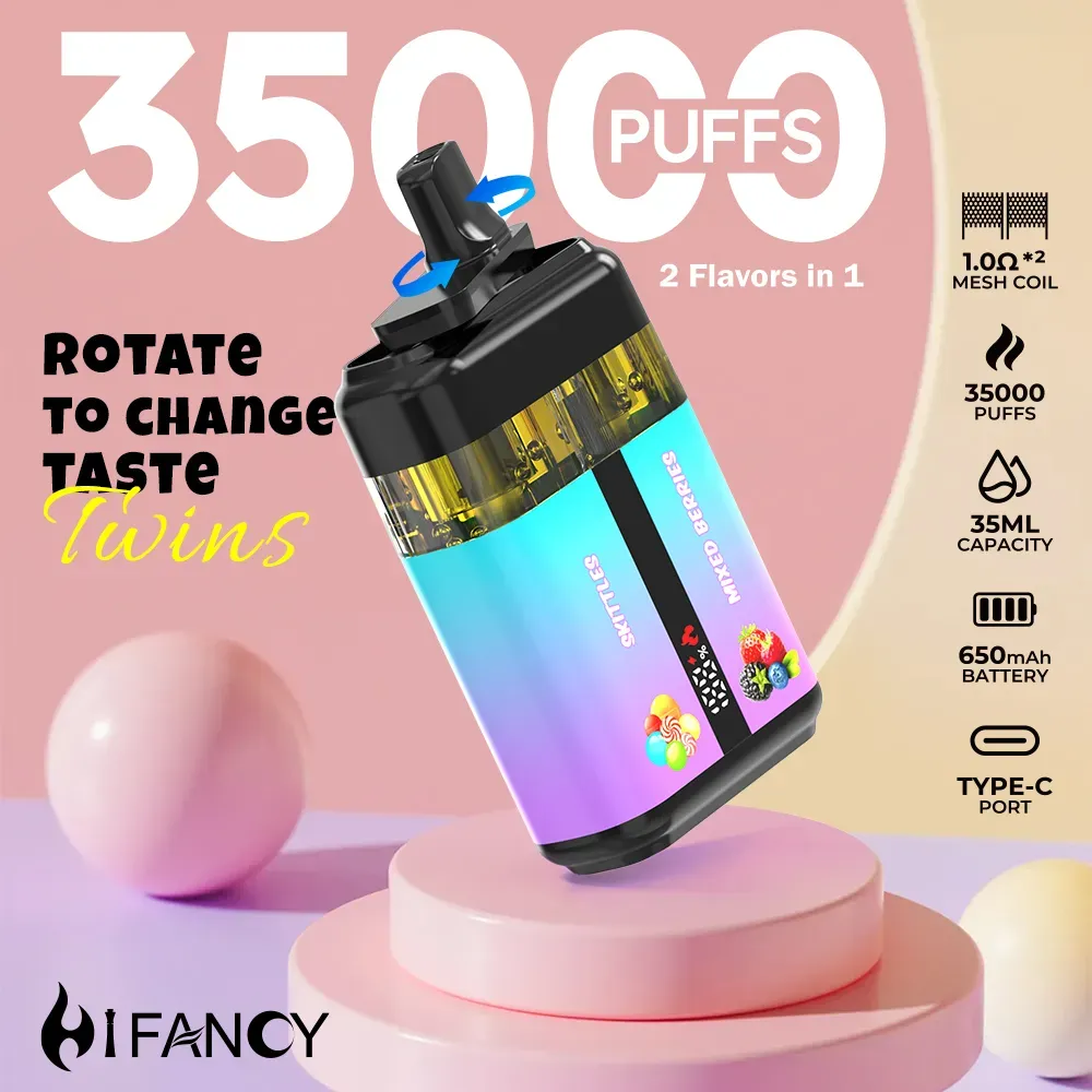 Vaper desechable HIFANCY TWINS 35000 de doble sabor