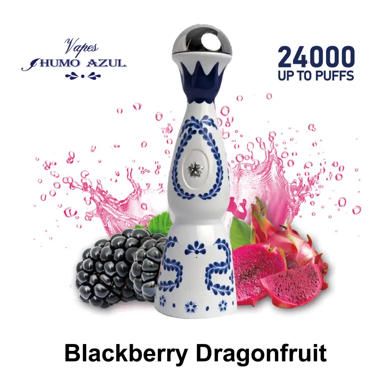 Vaper desechable Humo Azul 24K sabor Blackberry Dragonfruit