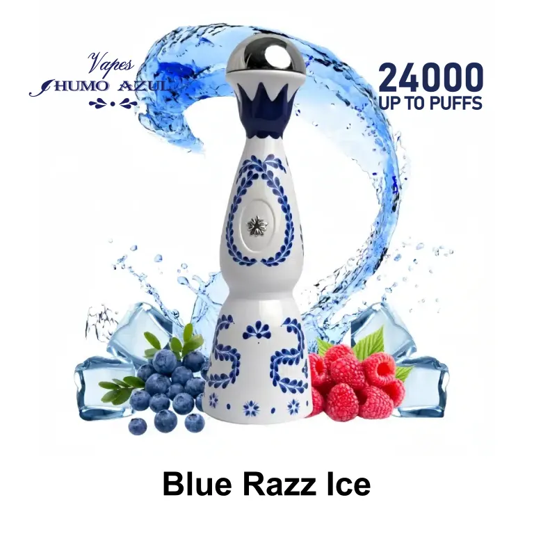 Vaper desechable Humo Azul 24K sabor Blue Razz Ice
