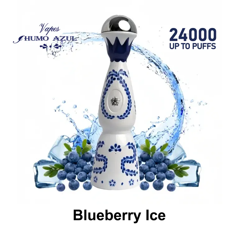 Vaper desechable Humo Azul 24K sabor Blueberry Ice
