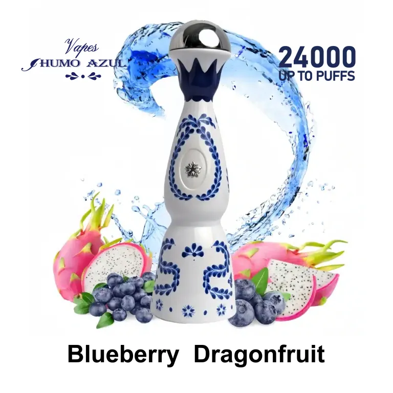 Vaper desechable Humo Azul 24K sabor Blackberry Dragonfruit