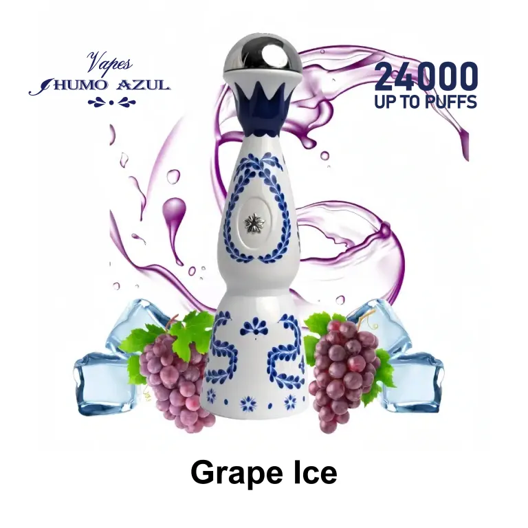 Vaper desechable Humo Azul 24K sabor Grape Ice