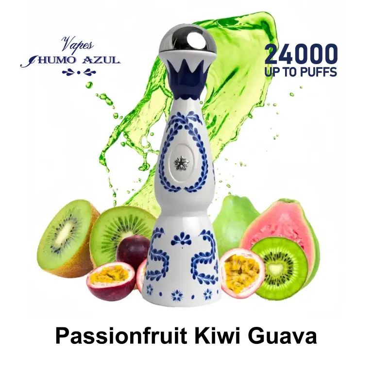 Vaper desechable Humo Azul 24K sabor Passionfruit Kiwi Guava