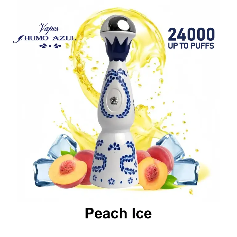 Vaper desechable Humo Azul 24K sabor Peach Ice