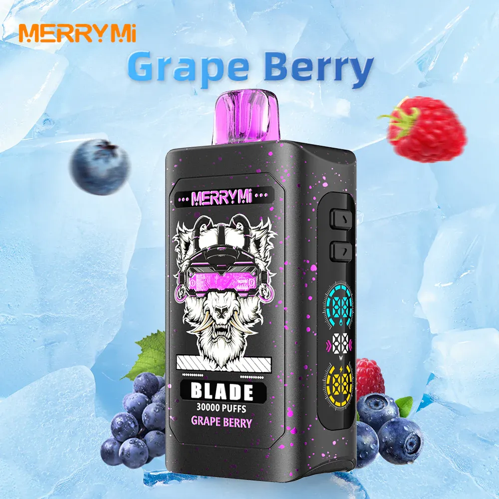 Vaper desechable Merry Mi Blade 30K sabor Grape Berry