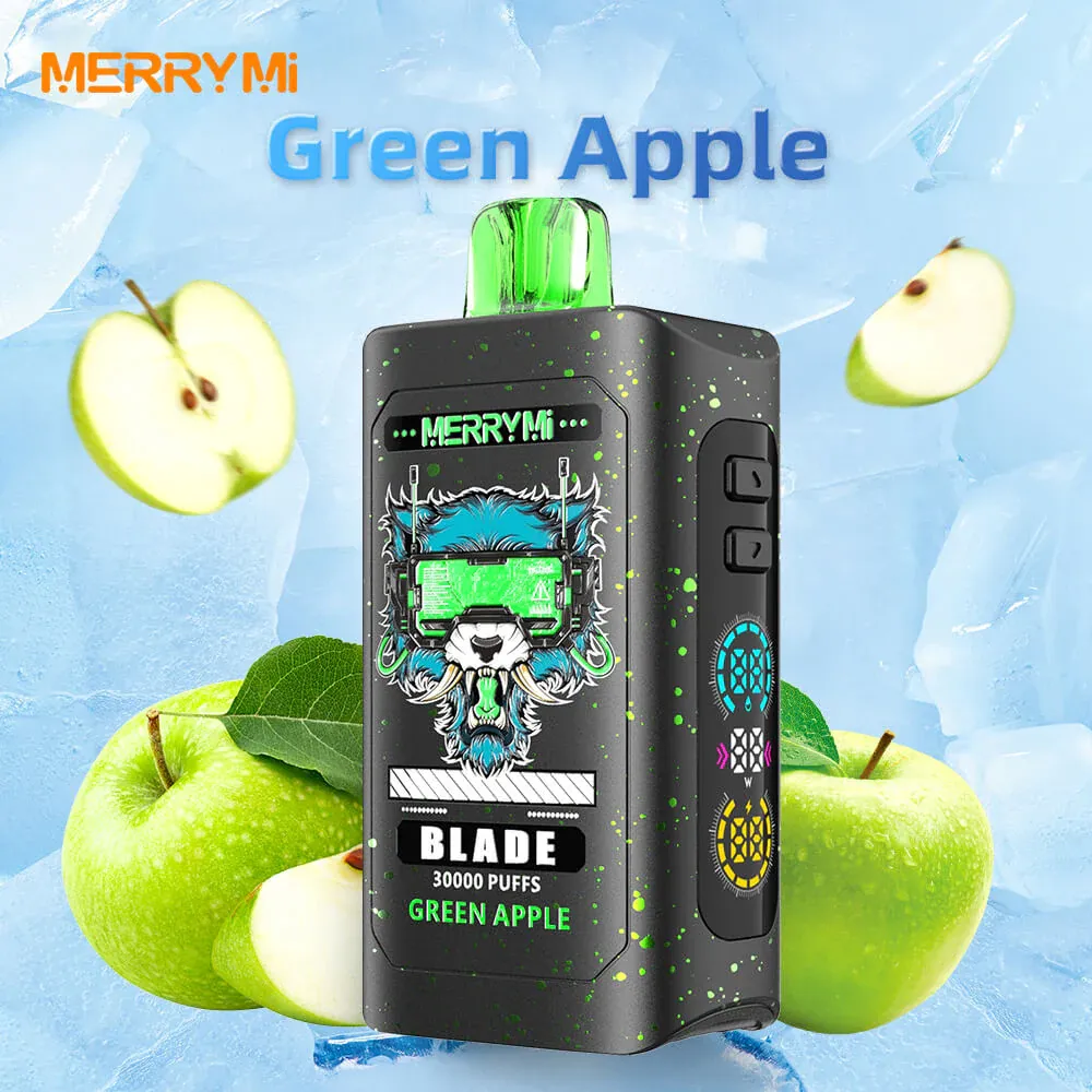 Vaper desechable Merry Mi Blade 30K sabor Green Apple