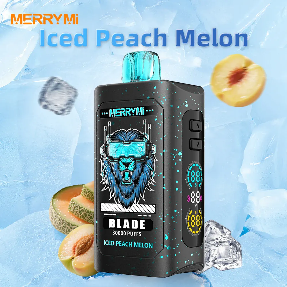 Vaper desechable Merry Mi Blade 30K sabor Iced Peach Melon