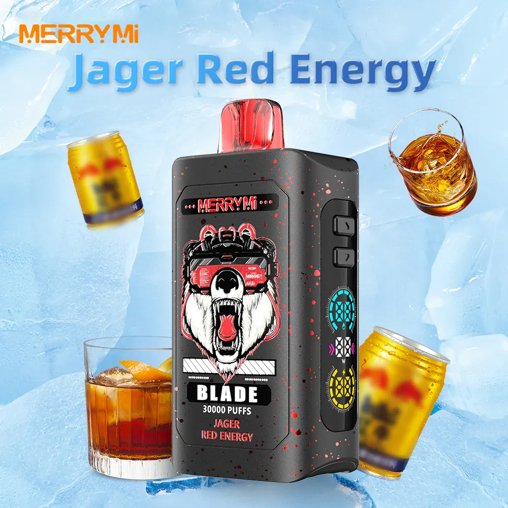 Vaper desechable Merry Mi Blade 30K sabor Jagermaister Red Energy