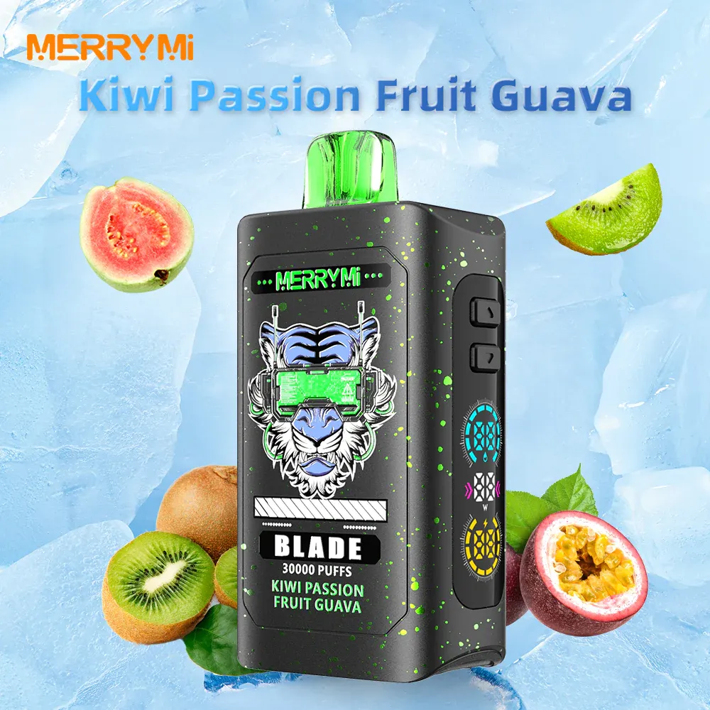 Vaper desechable Merry Mi Blade 30K sabor Kiwi Passion Fruit Guava