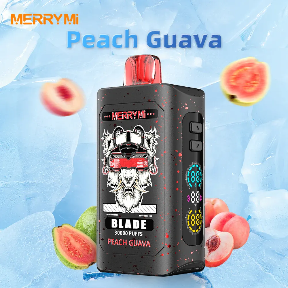Vaper desechable Merry Mi Blade 30K sabor Peach Guava