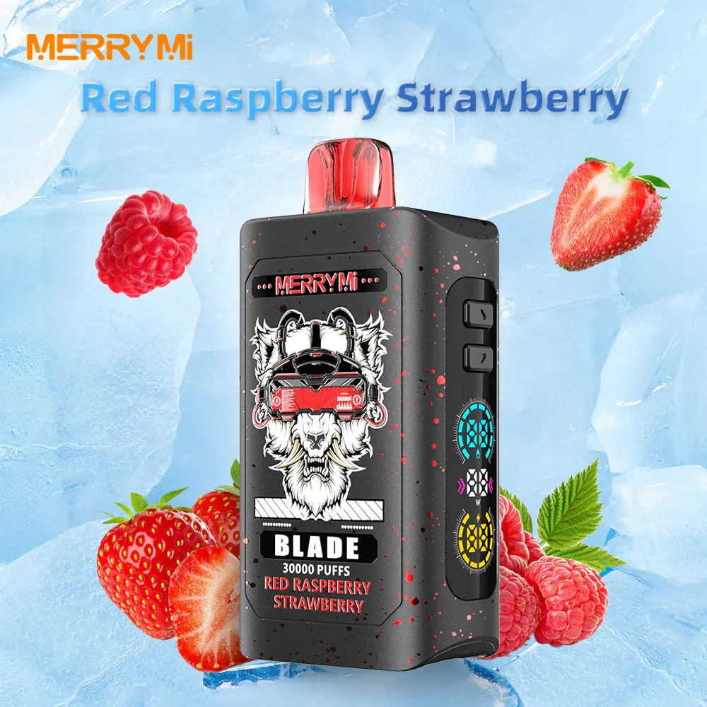 Vaper desechable Merry Mi Blade 30K sabor Red Raspberry Strawberry